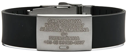 Pulseira MoveOn ID em aço inox